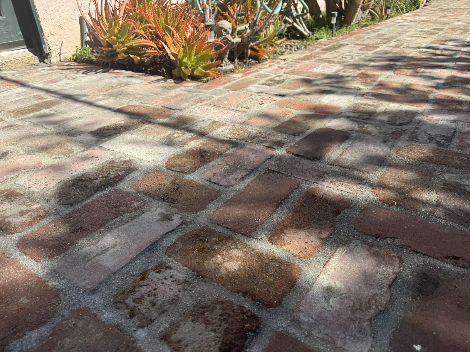 Finished reclaimed brick walkway, Buildda job in Culver City